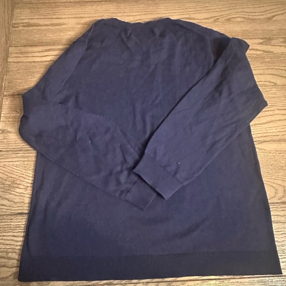 J. Crew Navy Blue Sweater with Pink Heart Accents New-Cute! - Picture 12 of 14